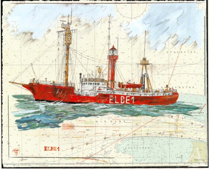 Kunstdruck "Elbe 1"