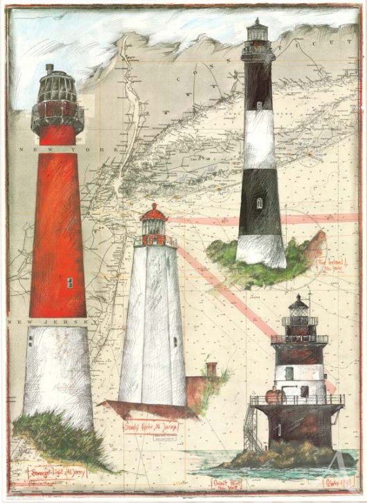 Kunstdruck "New Jersey Lighthouse"