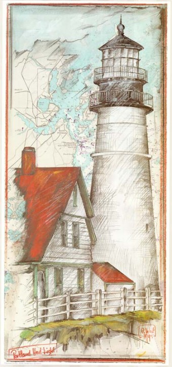 Kunstdruck "Portland Headlight"