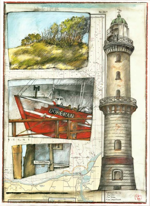 Kunstdruck "Warnemünde"