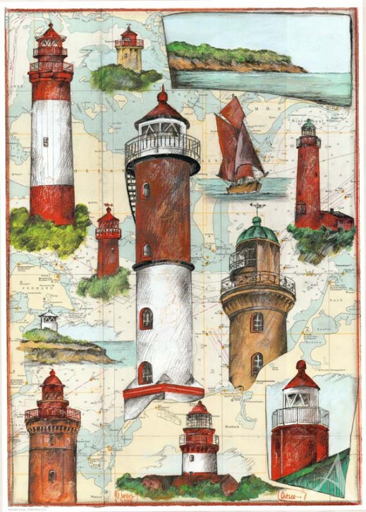 Kunstdruck "Ostsee - Wismar bis Darß"