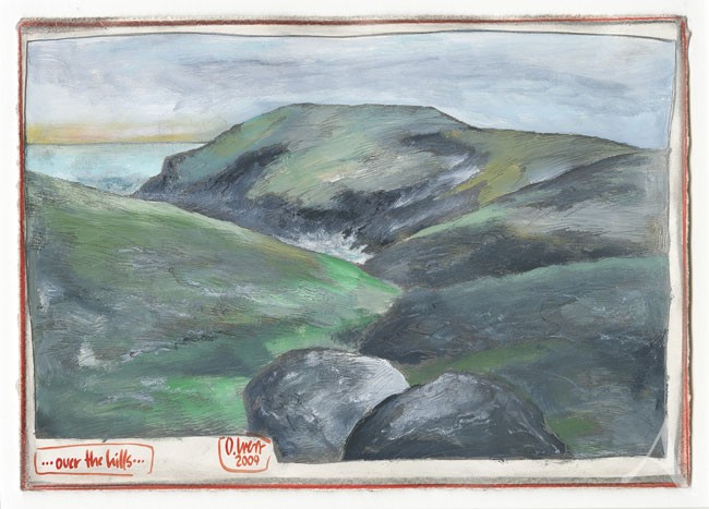 Ole West "...over the Hills..." (Schottland) - Original- Zeichnung