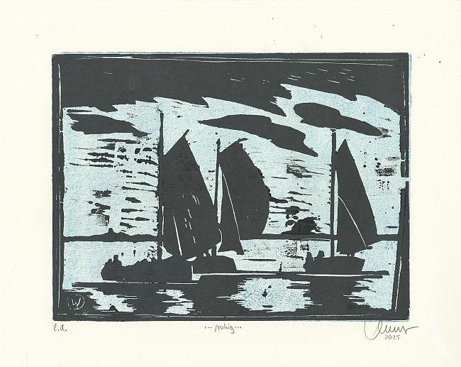 ORIGINAL-HOLZSCHNITT - "...ruhig..." von Ole West