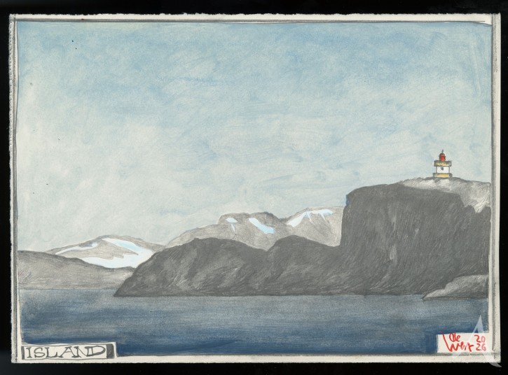 "ISLAND" - Ole West - Original-Zeichnung