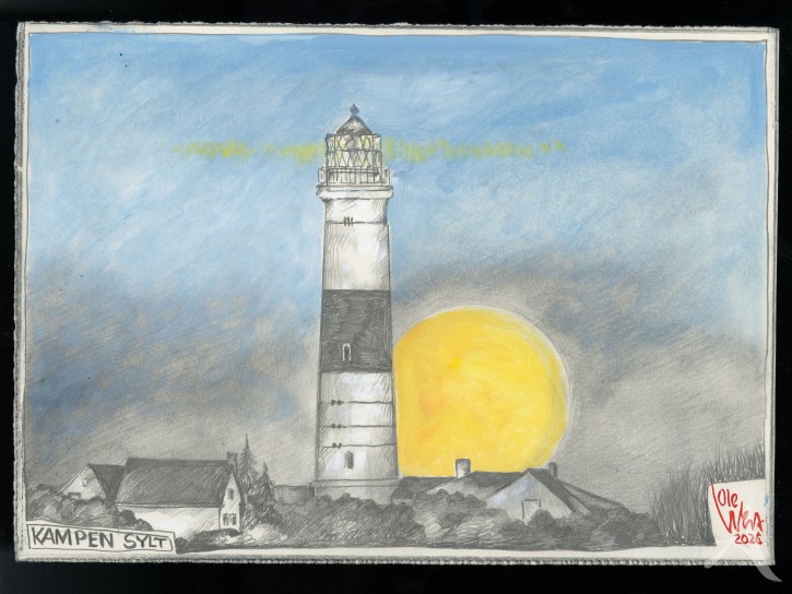 Ole West - "KAMPEN - SYLT" - Original-Zeichnung