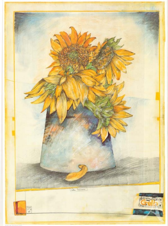 Kunstdruck "Gelbe Zeichnerei"