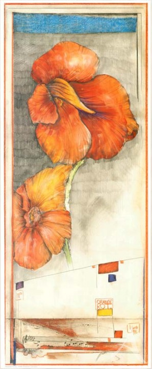 Kunstdruck "Orange - Rot"