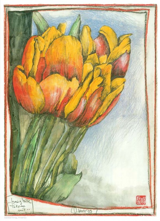 Kunstdruck "...bring bitte Tulpen mit"