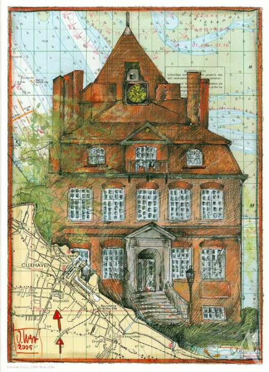 Kunstdruck "Schloß Ritzebüttel (Cuxhaven)" von OLE WEST.