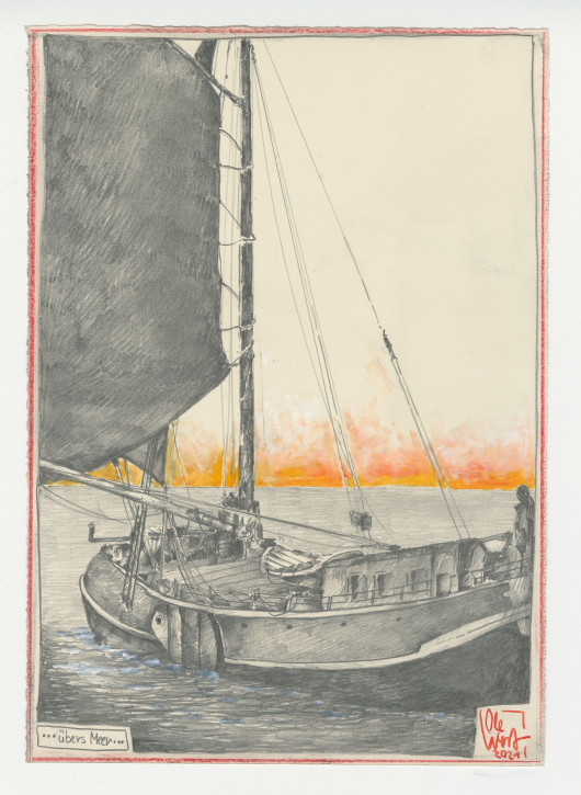 Kunstdruck von OLE WEST - "...übers Meer"