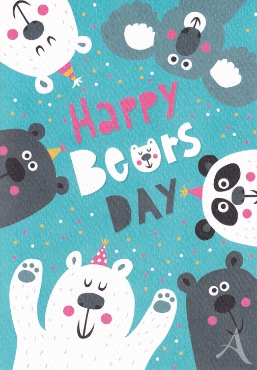 Doppelkarte "Happy Bears Day"