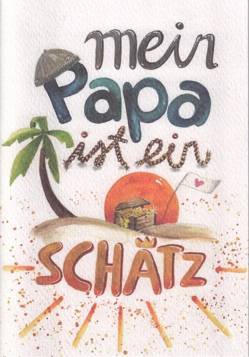 Doppelkarte "Mein Papa ist ein Schatz"