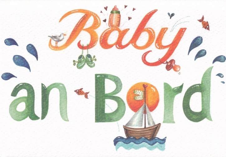 Doppelkarte "Baby an Bord"