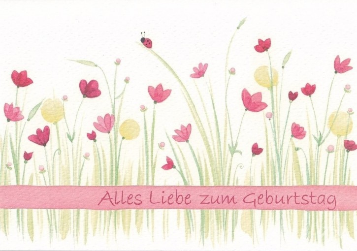 Doppelkarte "Alles Liebe zum Geburtstag"