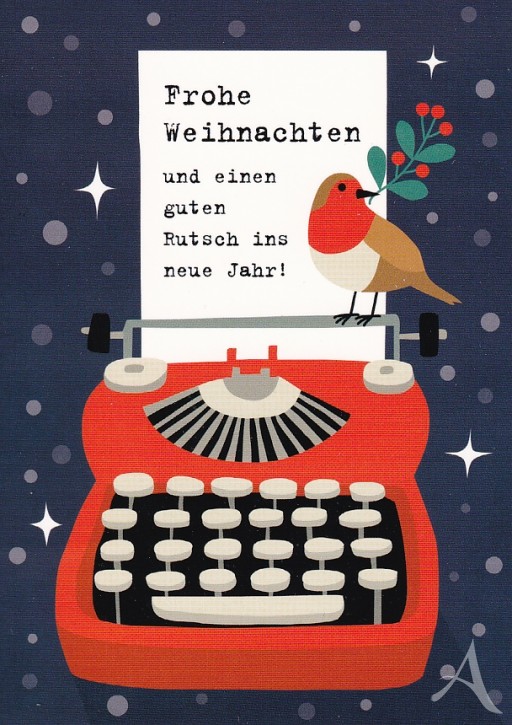 Postkarte "Frohe Weihnachten und einen guten Rutsch ins neue Jahr!"