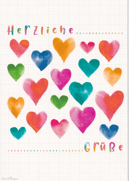 Postkarte "Herzliche Grüße"