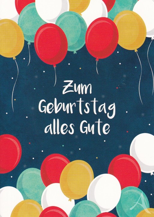 Postkarte "Zum Geburtstag alles Gute"