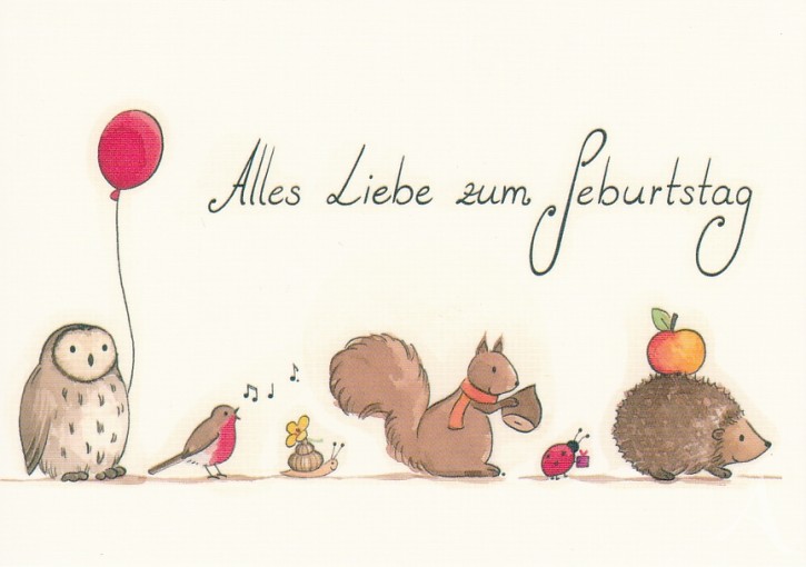 Postkarte "Alles Liebe zum Geburtstag"