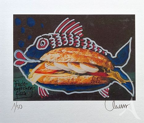 LETTERBOX-EDITION - Nr. 6 - Fischbrötchen-Fisch - signiert & limitiert