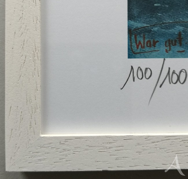 opionale RAHMUNG - weiß lasiert - 30 x 40cm