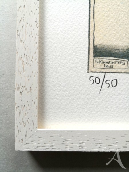 opionale RAHMUNG - weiß lasiert - 30 x 40cm
