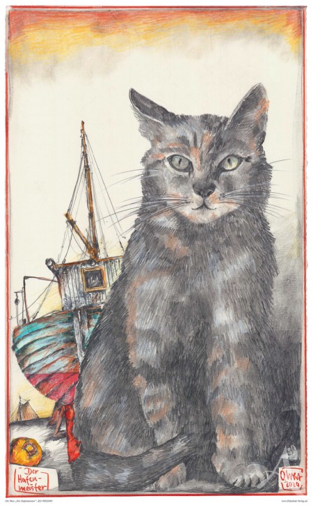 Kunstdruck "Der Hafenmeister" (Katze)