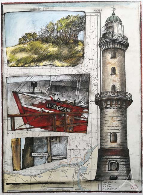 Kunstdruck "Warnemünde, klein"