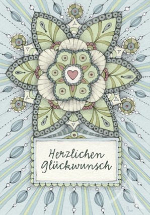 Doppelkarte "Herzlichen Glückwunsch"