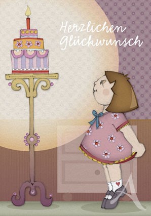 Doppelkarte "Herzlichen Glückwunsch"