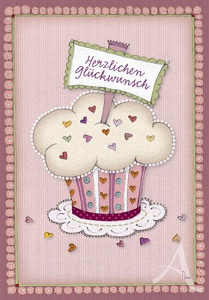 Doppelkarte "Cup Cake"