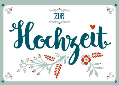 Doppelkarte "Zur Hochzeit"