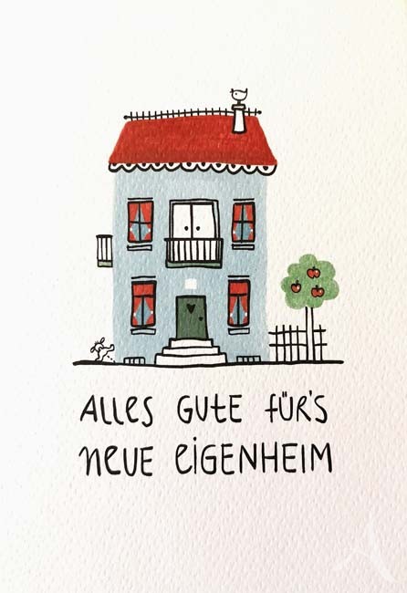 Doppelkarte "ALLES GUTE FÜR´S NEUE EIGENHEIM"