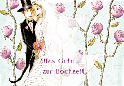 Doppelkarte "Alles Gute zur Hochzeit"