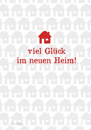 Doppelkarte "Viel Glück im neuen Heim!"