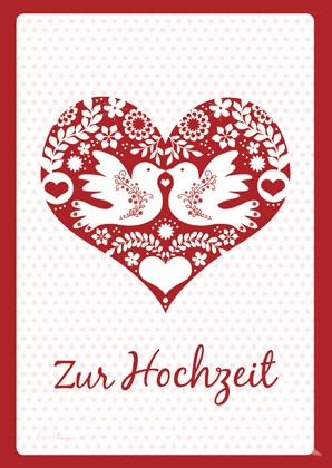 Doppelkarte "Zur Hochzeit"