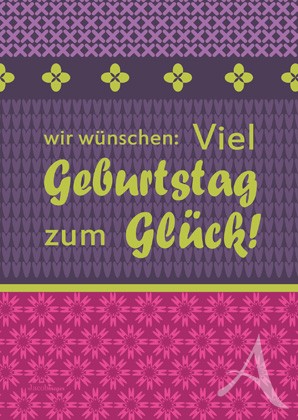 Doppelkarte "Viel Geburtstag zum Glück!"