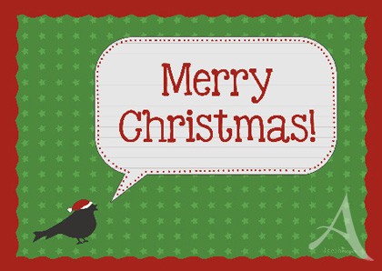 Doppelkarte "Merry Christmas!"