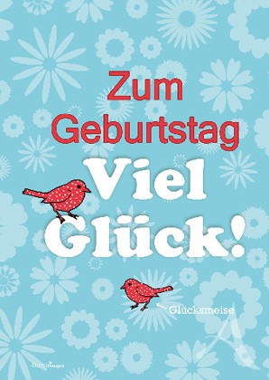 Doppelkarte "Zum Geburtstag viel Glück!"