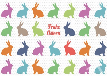 Doppelkarte "Frohe Ostern"