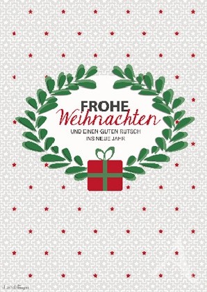 Doppelkarte "Frohe Weihnachten und einen guten Rutsch ins neue Jahr"