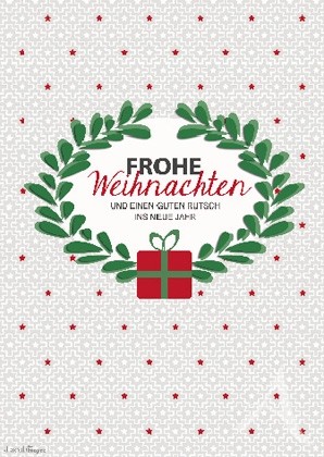 Doppelkarte "Frohe Weihnachten und einen guten Rutsch ins neue Jahr"