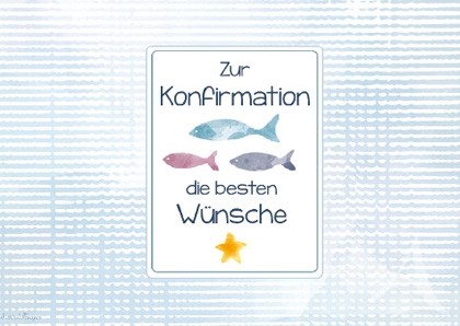 Doppelkarte "Zur Konfirmation die besten Wünsche"