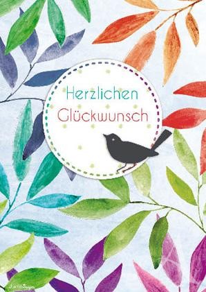 Doppelkarte "Herzlichen Glückwunsch"