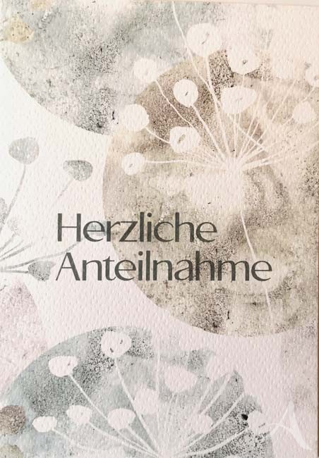 Trauerkarte "Herzliche Anteilnahme"