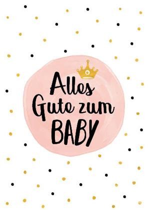 Doppelkarte "Alles Gute zum Baby" (Mädchen)