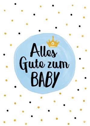 Doppelkarte "Alles Gute zum Baby" (Junge)