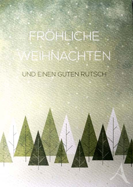 Doppelkarte "Fröhliche Weihnachten und einen guten Rutsch"