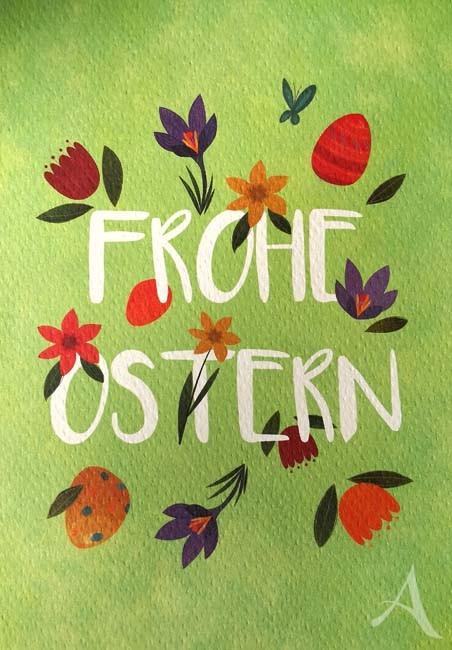 Doppelkarte "Frohe Ostern" - FAST VERGRIFFEN !