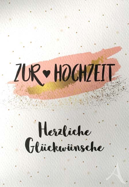 Doppelkarte "Zur Hochzeit - Herzliche Glückwünsche" - NUR noch wenige Exemplare!