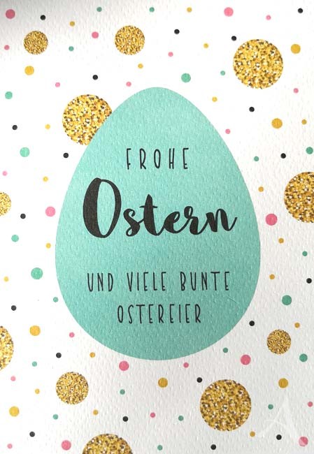 Doppelkarte "Frohe Ostern und viele bunte Ostereier"